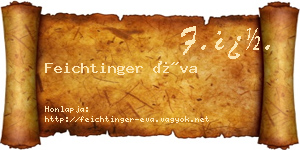 Feichtinger Éva névjegykártya